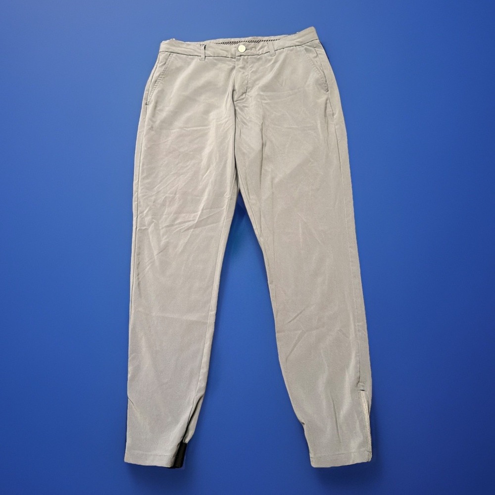 Primo Pants Mens Size 32 Short Gray Golf‎ Joggers Tapered Stretch Ankle Zip